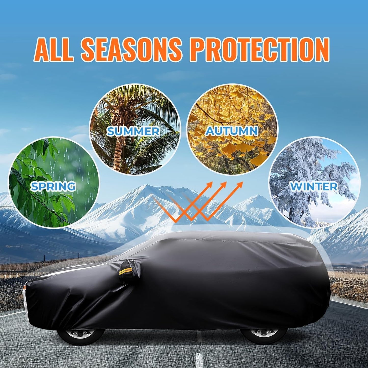 BMW 3 Series Car Cover 100% Waterproof All Weather, Gift with Towel, 10 Layers Sedan Car Cover Custom Fit 2005-2025 BMW 320i/325i/328i/330i/335i, Outdoor Covers Rain Sun UV Protector with Door Zipper.