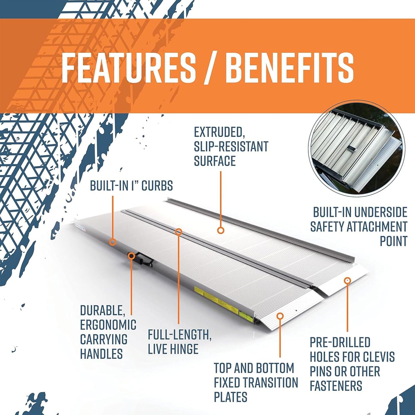 EZ-ACCESS TRAVERSE Singlefold Portable Loading Ramp, 6'