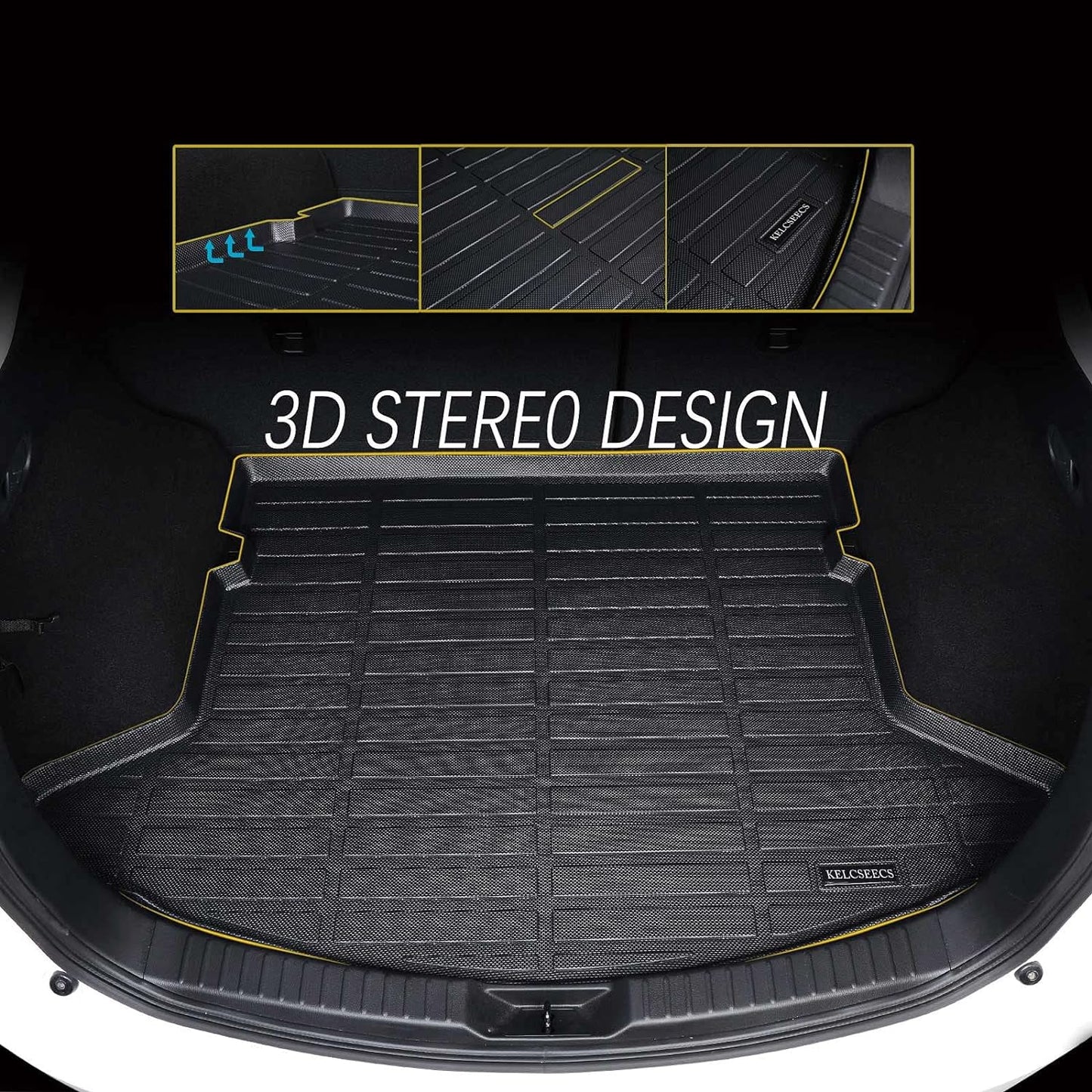 KELCSEECS Cargo Liner Custom for 2022 2023 2024 Hyundai Ioniq 5 & Ioniq 5 N 2025 Fit Cargo Mat Floor Mat Trunk Mat Hyundai Ioniq 5 All Weather Trunk Liner Black Accessories