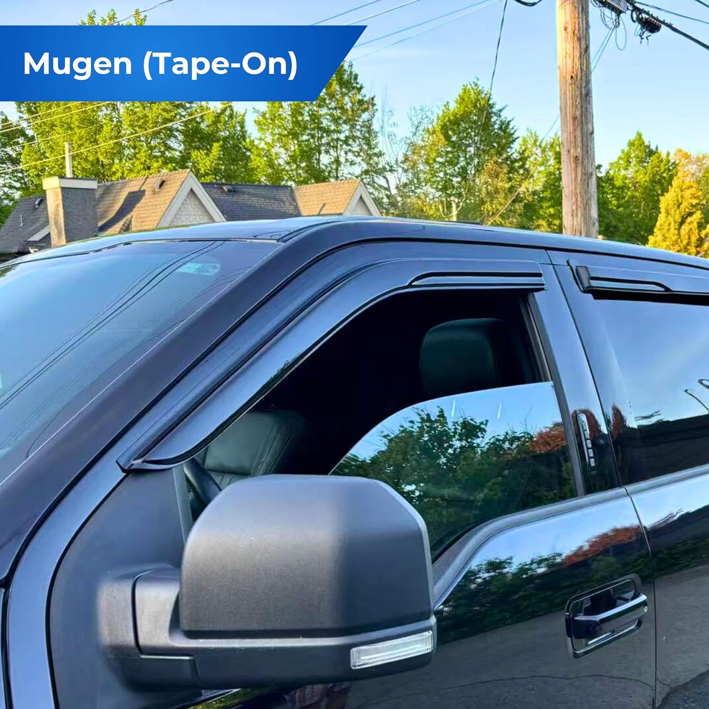 KPY Window Visor Compatible with Nissan Altima 2019-2025, 4PC Rain Guard Side Window Vent Deflectors Tape-On Mugen Style, 2019 2020 2021 2022 2023 2024 2025