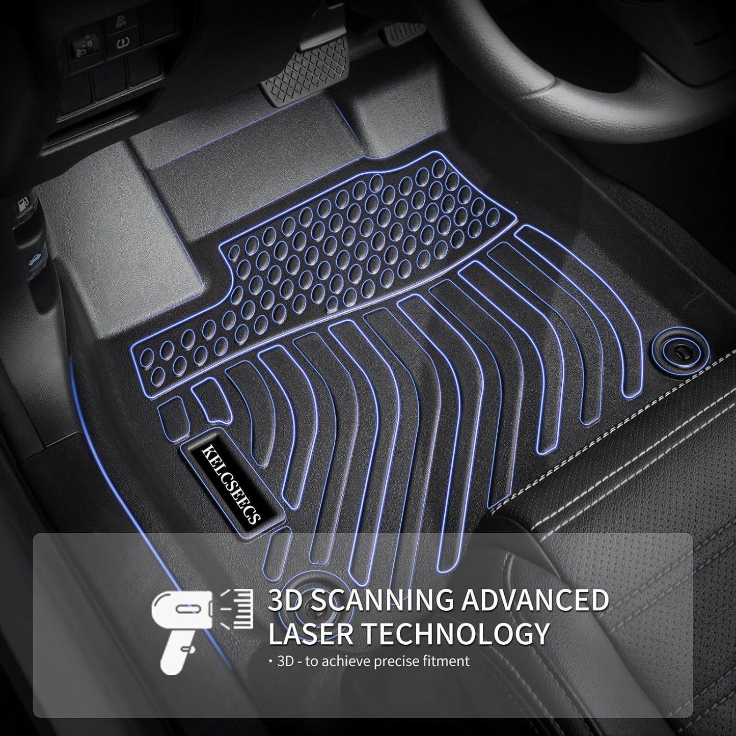 KELCSEECS Floor Mats & Cargo Liner for 2017 2018 2019 2020 2021 2022 Nissan Rogue Sport(Only Fit Cargo Mat in Lower Deck) Car Mats Trunk Mat Rogue Sport All Weather Floor Mats Trunk Liner