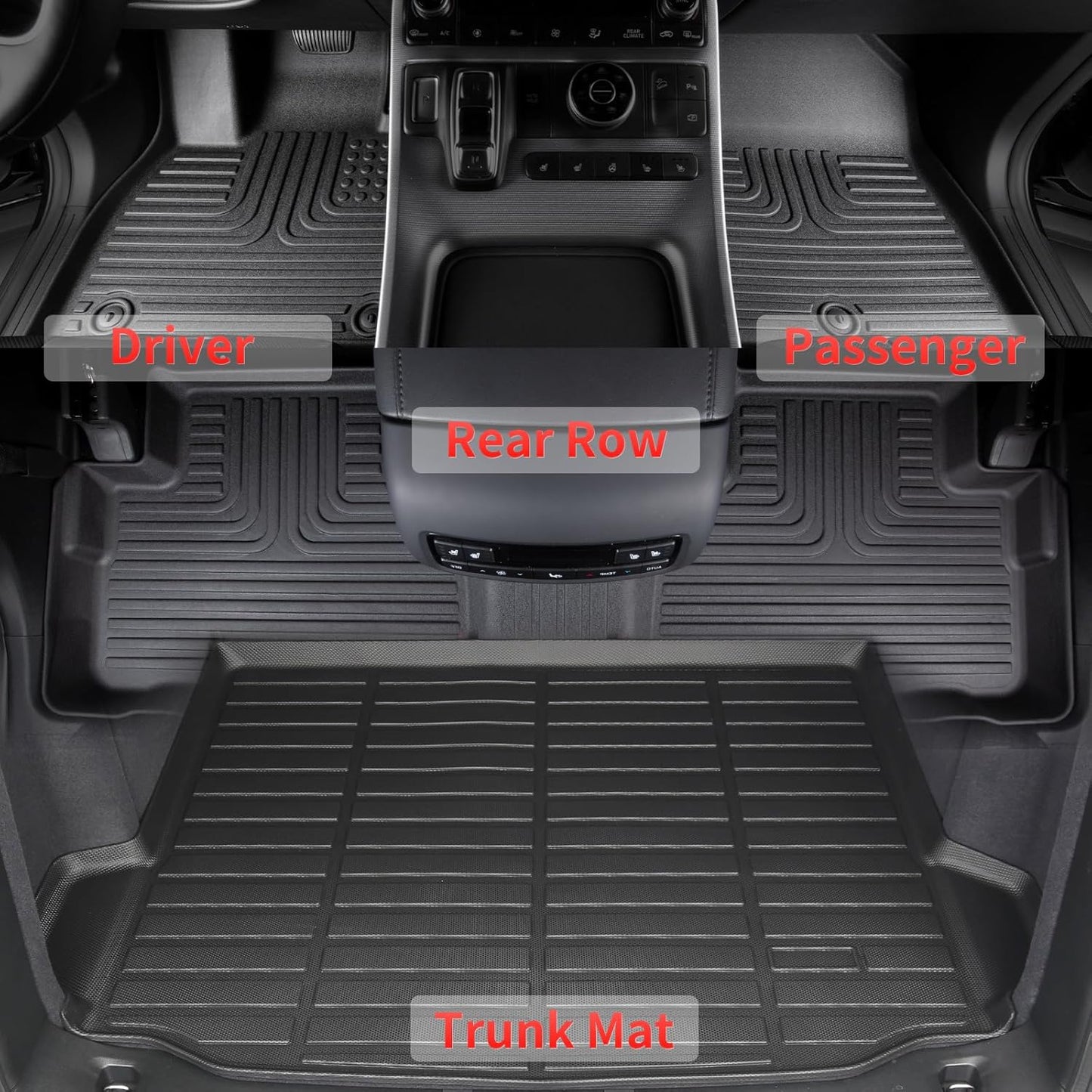 Wayhigh-All Weather Floor Mats Fit for Maverick Hybrid 2022-2024 2025, Custom Fit TPE Heavy Duty Car Mats Maverick Hybrid Accessories