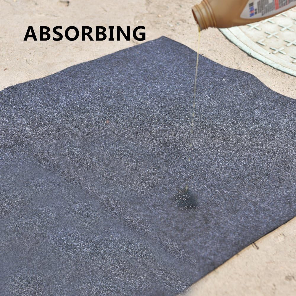 Garage Floor Mat,Absorbent Fabric,Anti-slip and Waterproof Backing,Washable,Garage and Shop Parking Mats(21Feet x 7.6 Feet)