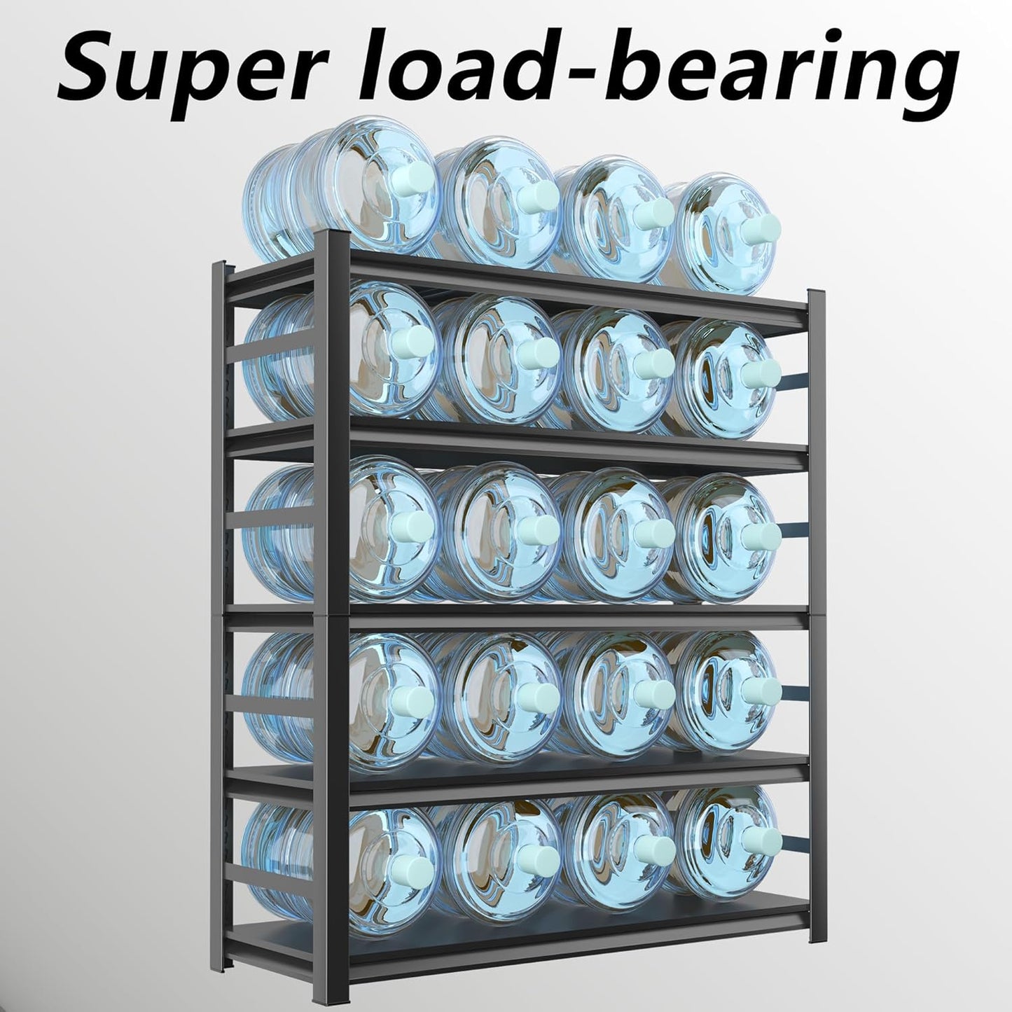 Commercial Adjustable Storage Rack, Maintenance Tool Rack, Anti-Corrosion and Rustproof, 500 lbs. Load Capacity per Level, Suitable for Garage, Workshop, Supermarket Storage (81.9 “H*39.4 ”W*17.7 "D)