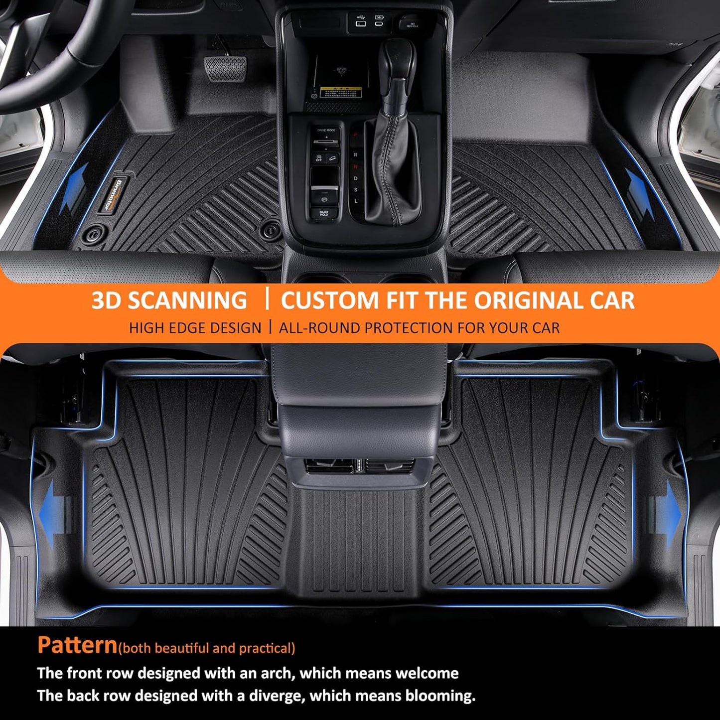 Binmotor-Floor Mats & Cargo Liner Set for BMW X3 2025, All Weather Car Mats Cargo Trunk Mat for BMW X3 2025 Accessories