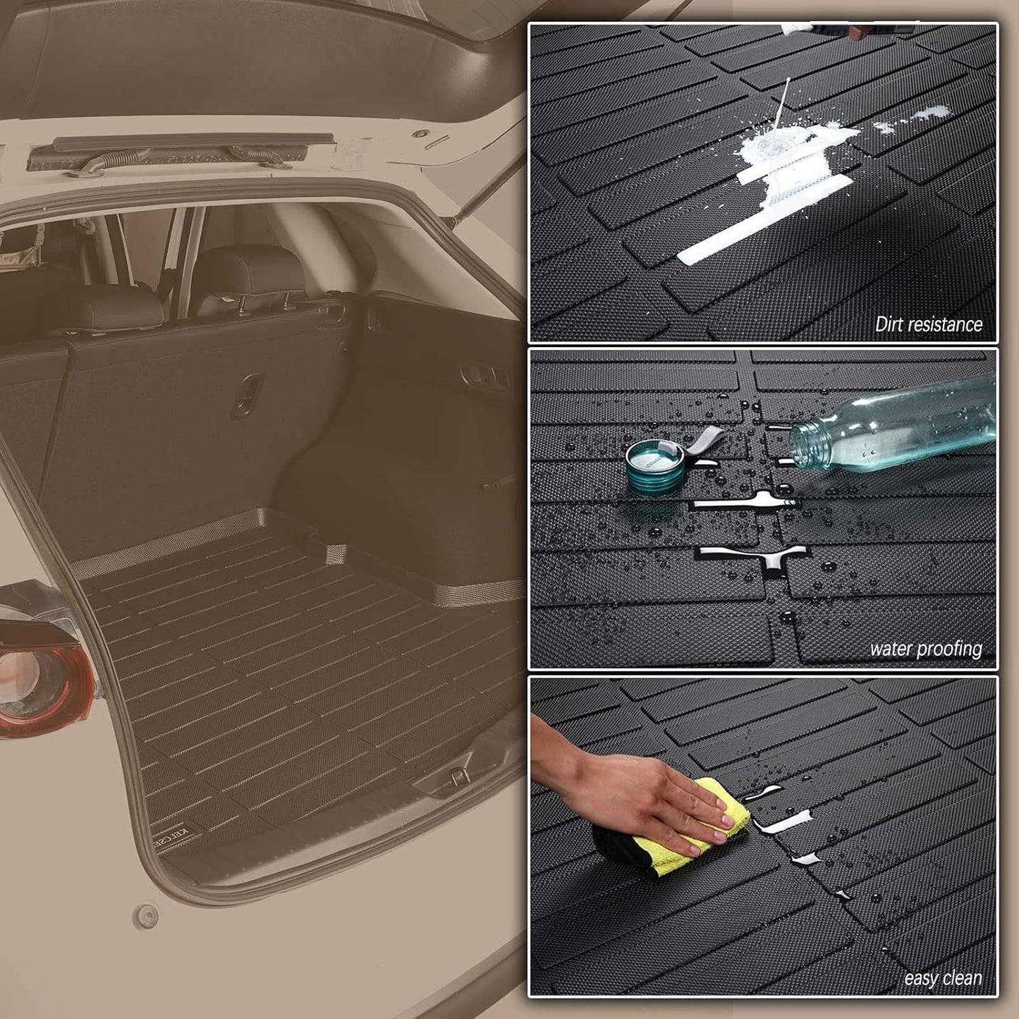 KELCSEECS Cargo Liner Custom for 2022 2023 2024 Hyundai Ioniq 5 & Ioniq 5 N 2025 Fit Cargo Mat Floor Mat Trunk Mat Hyundai Ioniq 5 All Weather Trunk Liner Black Accessories