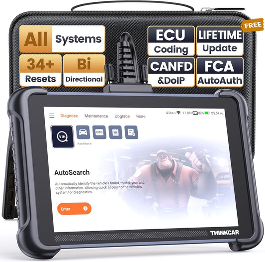 THINKCAR THINKSCAN 689 OBD2 Scanner, Bidirectional Scan Tool with Lifetime Free Update, 34+ Reset, 3000+ Active Test, ECU Coding, PMI, All System Diagnostic Scanner for Cars, CANFD & DOIP, FCA SGW