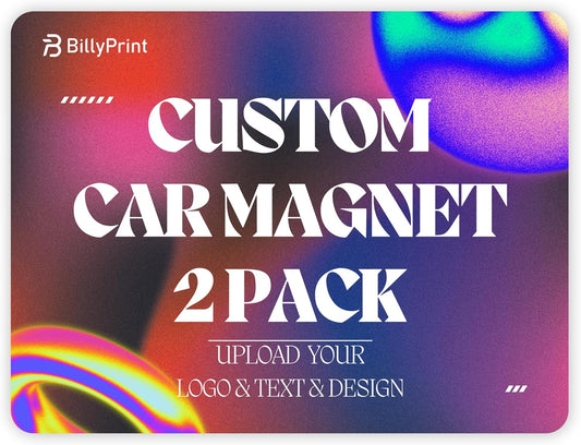 Custom Car Magnet for Business 2 Pack | Personalized Logo, Text, and Image Reflective Magnetic Signs for Vehicles | Effective Advertising Signs | Various Size | Weather-Resistant - 16x23in