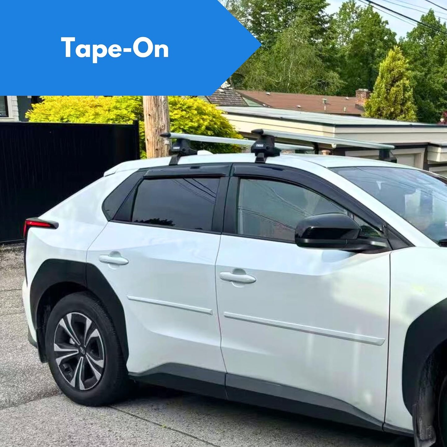 KPY Window Visor Compatible with Nissan Frontier Standard/King Cab 1998-2004, 2PC Rain Guard Side Window Vent Deflectors Tape-On Style, 1998 1999 2000 2001 2002 2003 2004