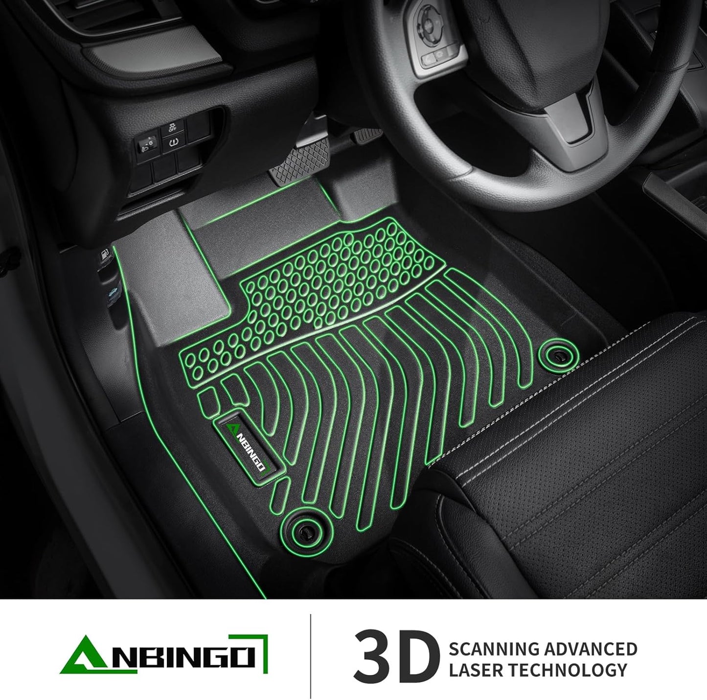 ANBINGO®Floor Mats Fit for Buick Enclave 2018-2024 All Weather Mats for Buick Enclave TPE Car Mat Rugs for Buick Enclave Rubber Trunk Carpet for Buick Enclave Automotive Accessories