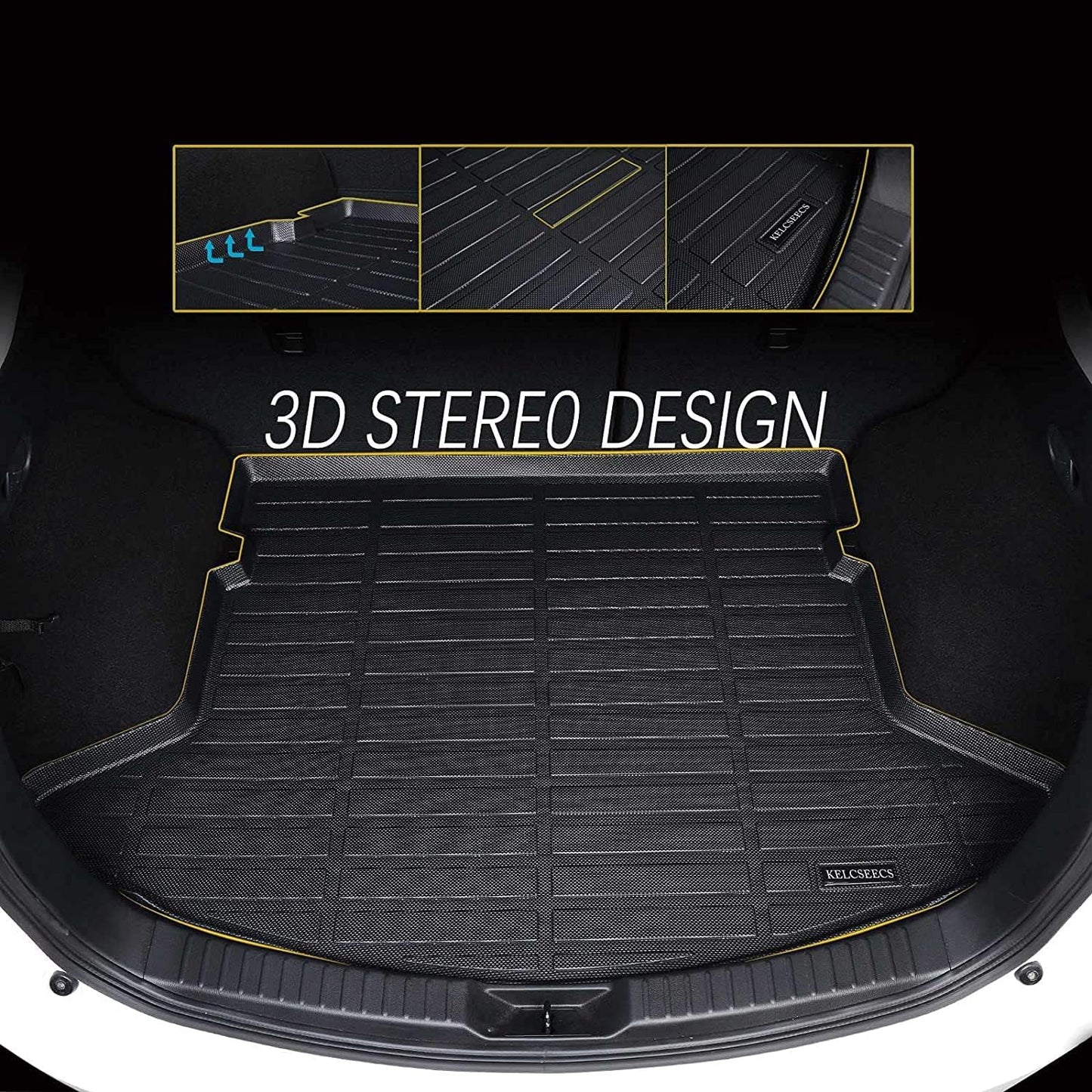KELCSEECS® Floor Mats & Cargo Liner Custom for 2025 2024 2023 Kia Sportage(Not Fit Hybrid) All Weather Car Mats Floor Liners Trunk Mat Cargo Mat Kia Sportage Floor Mats Trunk Liner Accessories