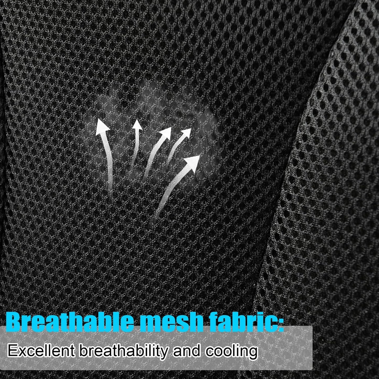 GIANT PANDA 2 Pcs Front 3D Air Mesh Car Seat Cover Custom Fit Ford F150 F250 F350 F450 SuperCrew/Crew Cab Pickup Trucks,Breathable Cooling Seat Protector with Composite Sponge Inside(Gray)