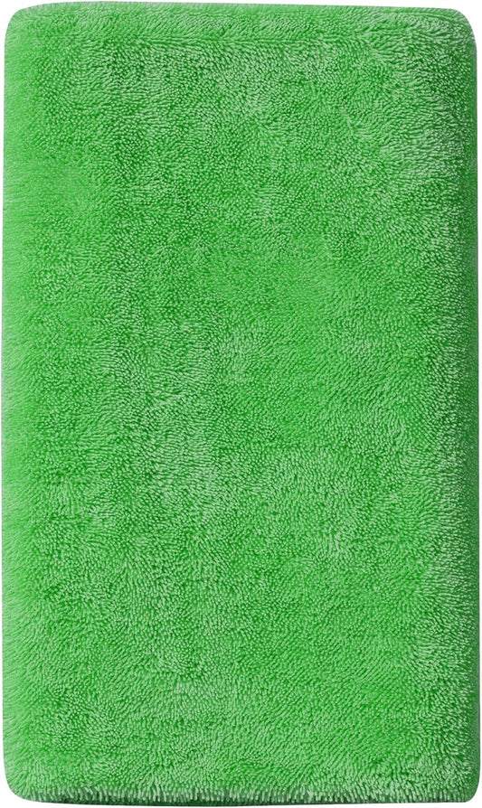 JOYMOOP Microfiber Towels for Cars, 35.4" x 23.6" Car Drying Towel, Green Reusable Car Towel, Quick Drying Car Microfiber Cleaning Cloth for RVs, SUVs, Trucks